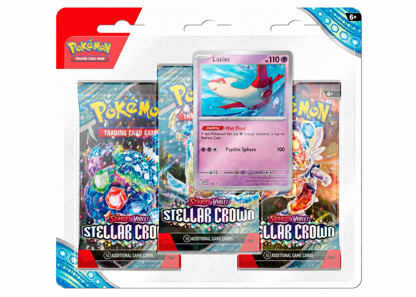 Stellar Crown Latias Promo Triple Pack Blister (Englisch) — Versiegelt ✨